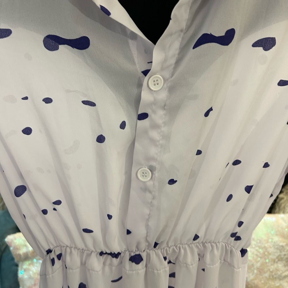 Sheer Purple paint splatter maxi dress - Picture 3 of 6